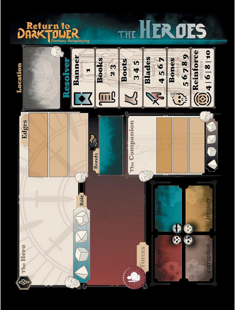 Return to Dark Tower Fantasy Roleplaying Hardcover RPG Book