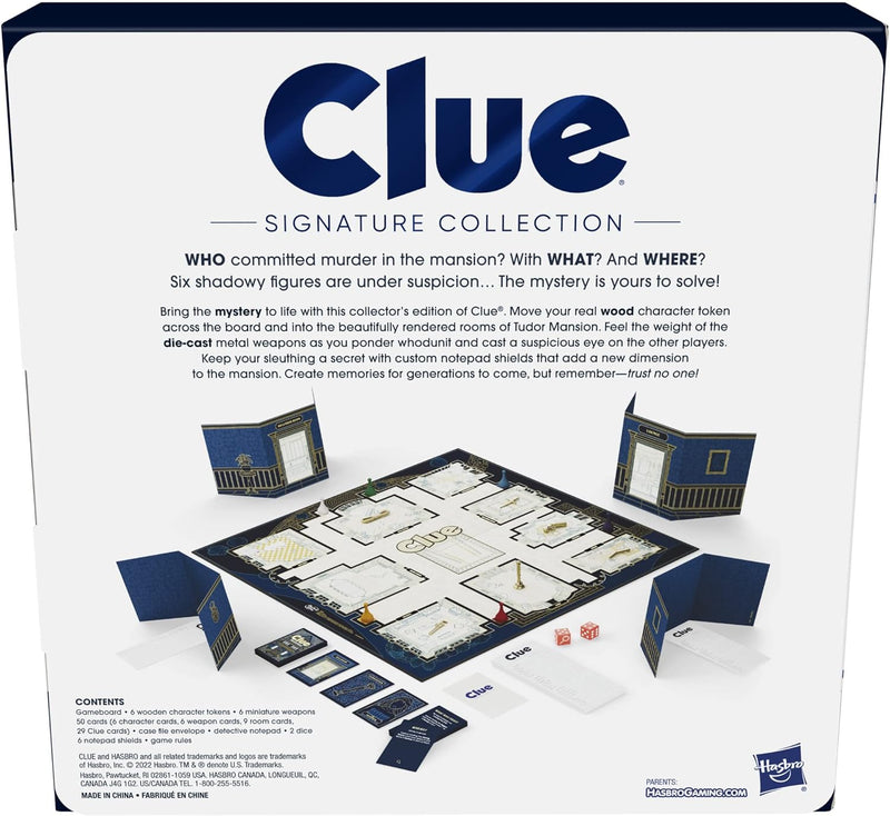 Hasbro Gaming CLUE Signature Collection – Luxus-Edition Des Klassikers – Brettspiel Für Die Ganze Familie