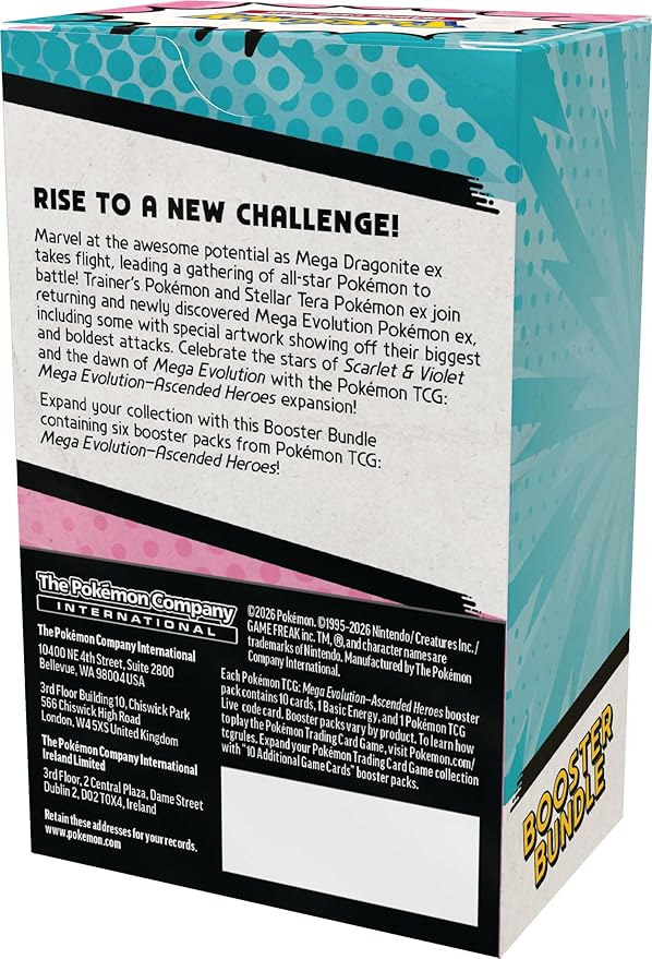 Pokemon TCG: Mega Evolution 2.5 Ascended Heroes Booster Bundle (6 Booster Packs)