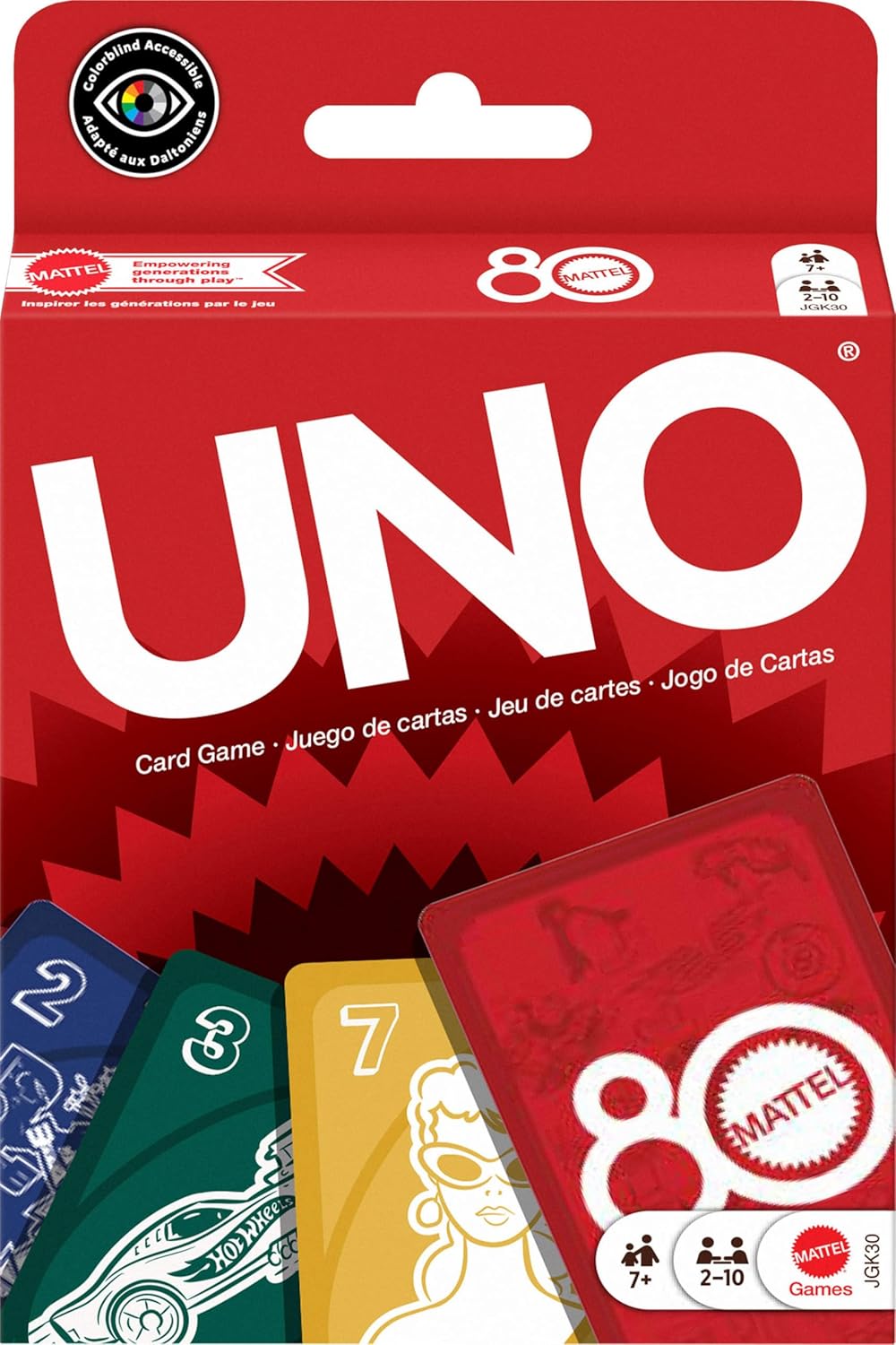UNO: Mattel 80th Anniversary Ruby Red