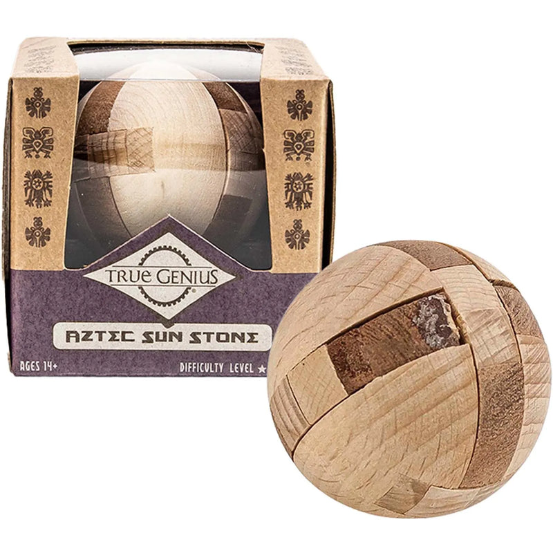 True Genius Puzzle: Wooden - Aztec Sun Stone