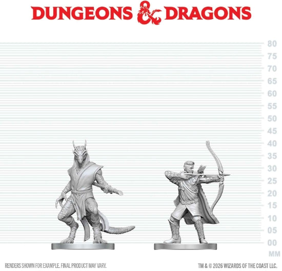Nolzur's Marvelous Unpainted Miniatures - Elf Ranger & Dragonborn Monk