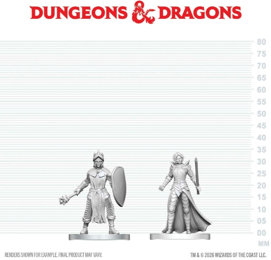 Nolzur's Marvelous Unpainted Miniatures - Black Gauntlet & Zhentilar Paladin of Bane