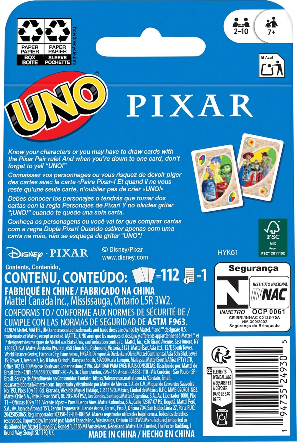 Uno: Pixar