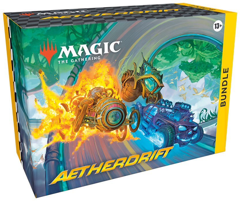 Magic: The Gathering Aetherdrift Bundle (9 Play Boosters, 40 Lands, 1 Alt-Art Card + Exclusive Accessories)