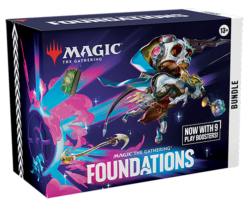 Magic: The Gathering Foundations Bundle - 9 Play Boosters, 40 Land cards + Exclusive Accessories