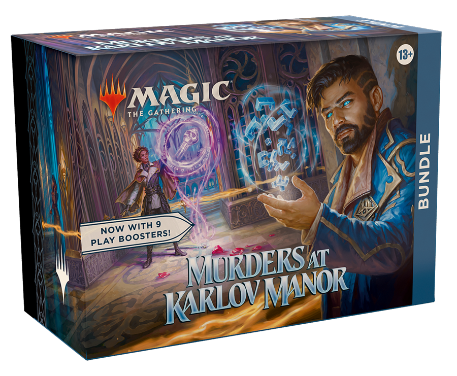Magic: The Gathering Murders at Karlov Manor Bundle - 9 Play Boosters, 30 Land cards + Exclusive Accessories