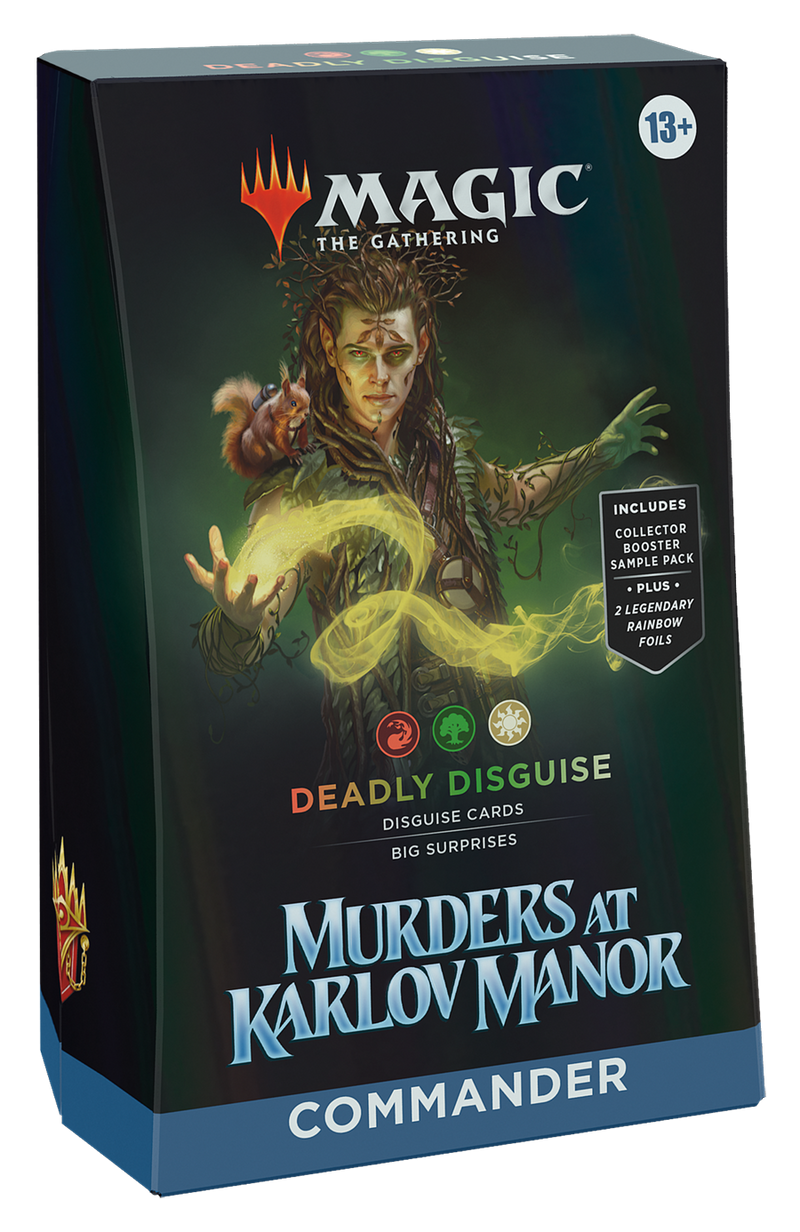 Magic: The Gathering Murders at Karlov Manor Commander Deck - Deadly Disguise (100-Card Deck, 2-Card Collector Booster Sample Pack + Accessories)