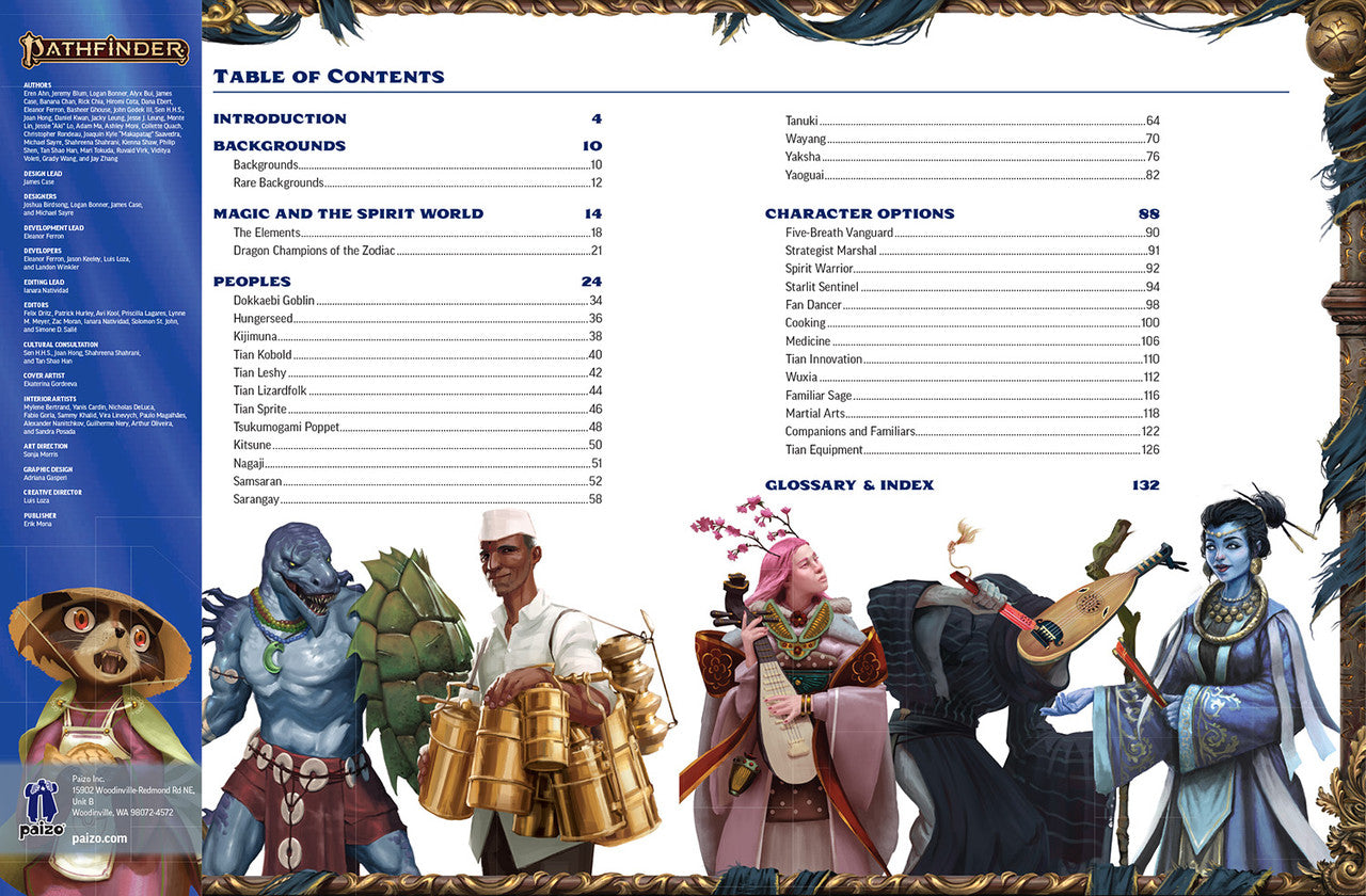 Pathfinder RPG - Lost Omens Tian Xia Character Guide (Second Edition)