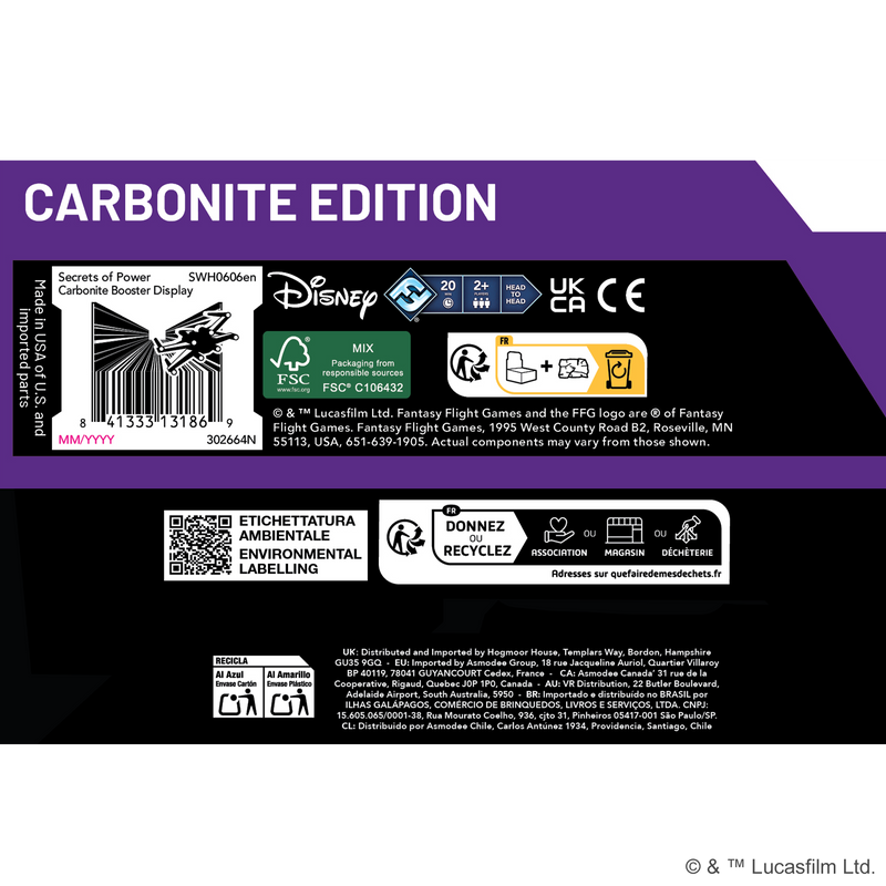Star Wars: Unlimited: Secrets of Power: Carbonite Booster Display Box