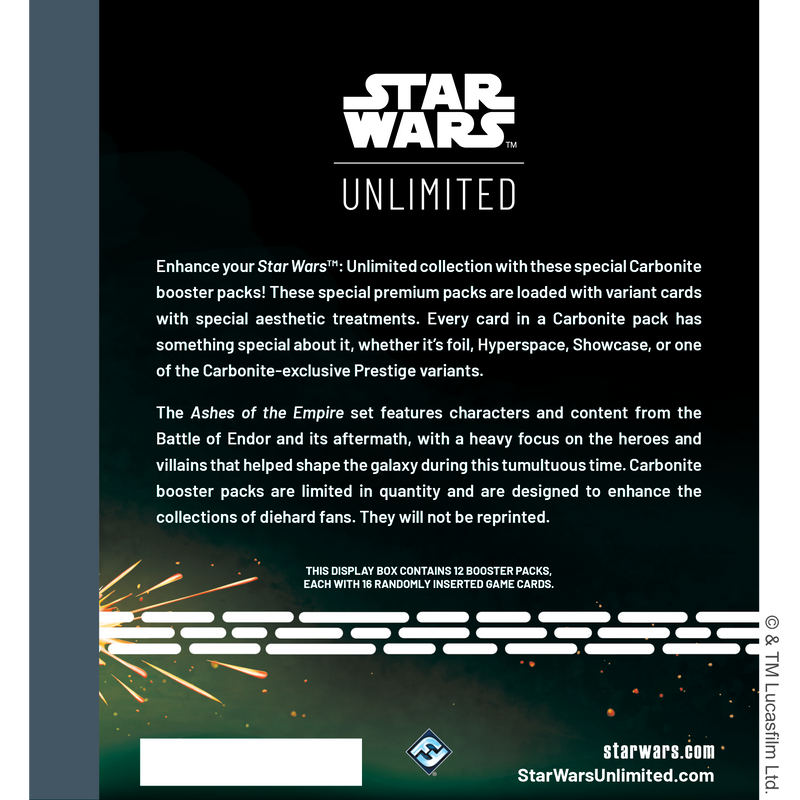Star Wars: Unlimited - Ashes of the Empire Carbonite Edition Booster Box