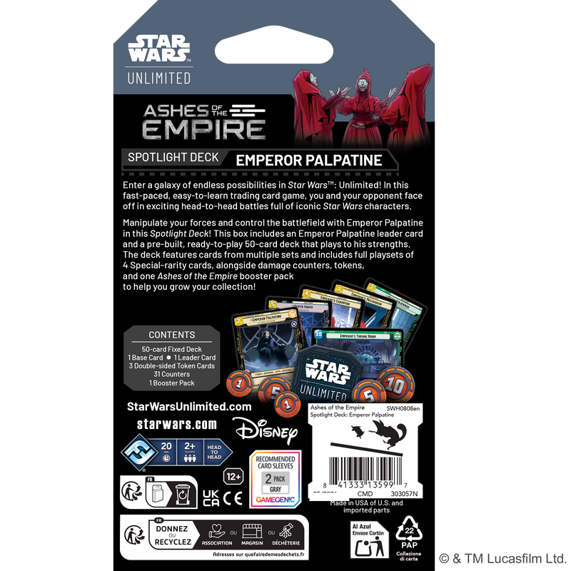 Star Wars: Unlimited: Ashes of the Empire: Spotlight Deck [Select One]