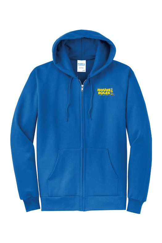 House Rules Lounge - Zip Up Core Fleece Hooded Sweatshirt