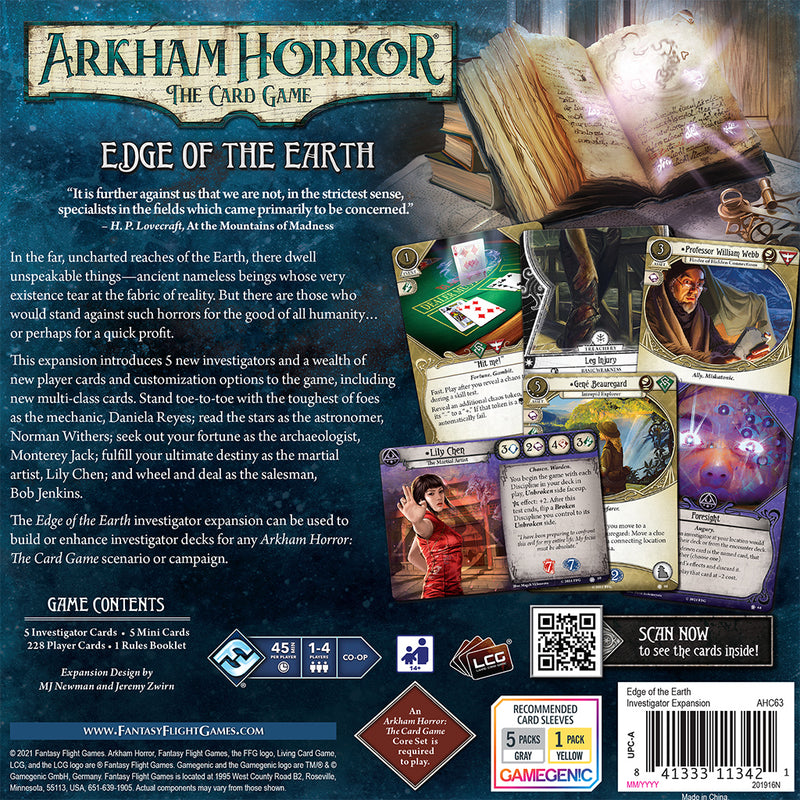 Arkham Horror: The Card Game Edge of the Earth Investigator Expansion