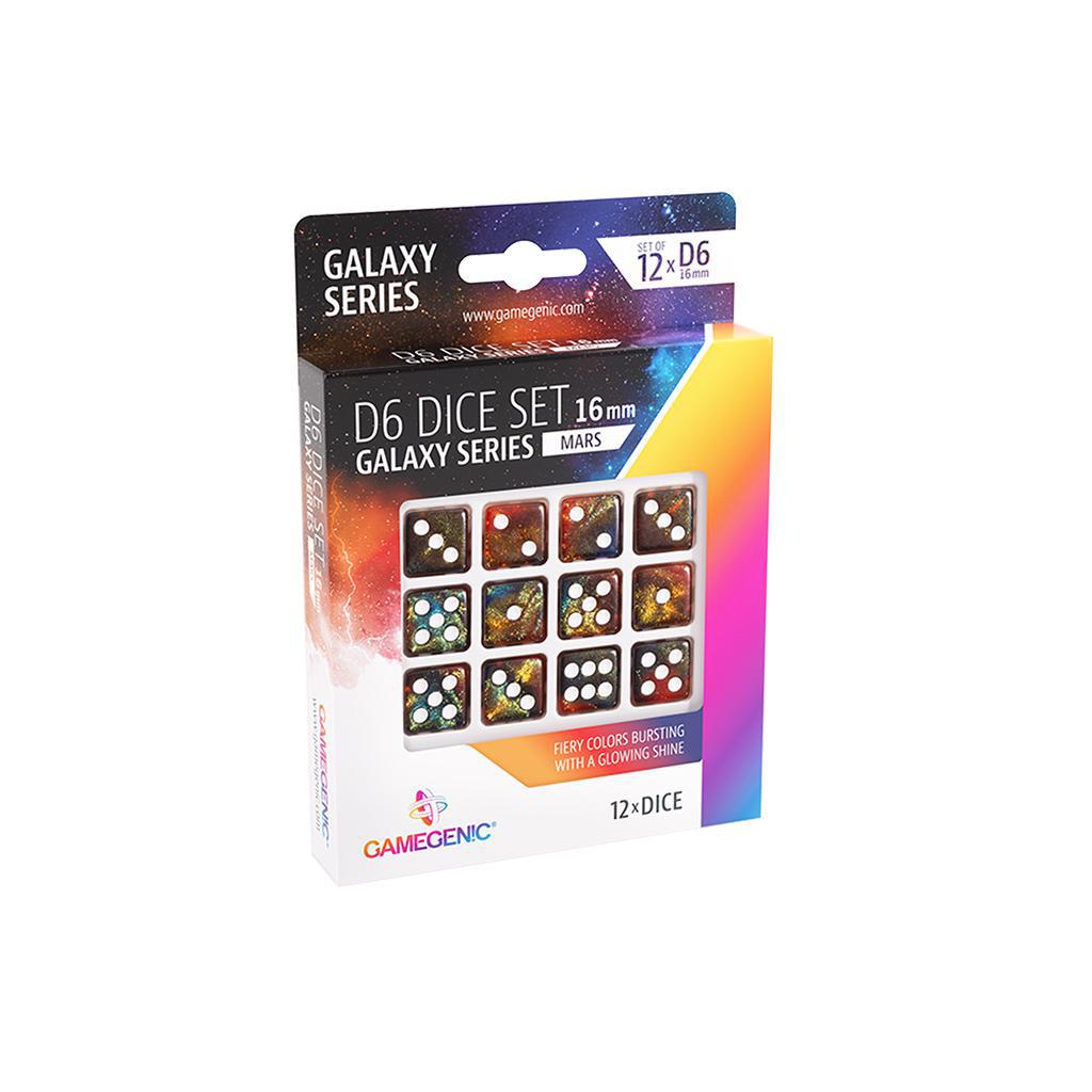 Gamegenic: D6 16mm Set Of 12 Dice - Galaxy Series [Choose A Color]