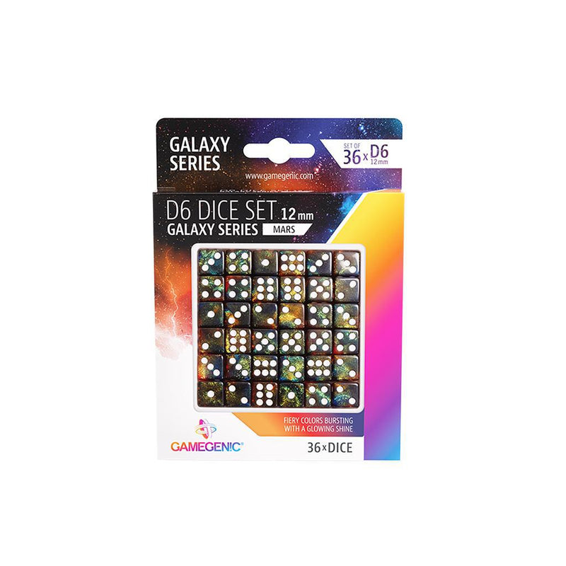 Gamegenic: D6 12mm Set Of 36 Dice - Galaxy Series [Choose A Color]