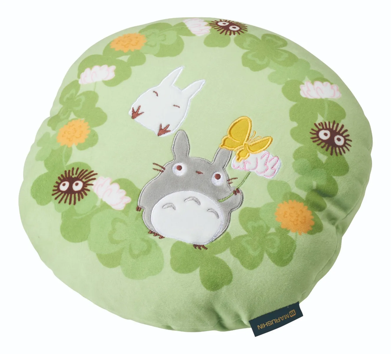 My Neighbor Totoro: Marushin Mochi Mochi Cushion - Totoro, Clovers and flowers