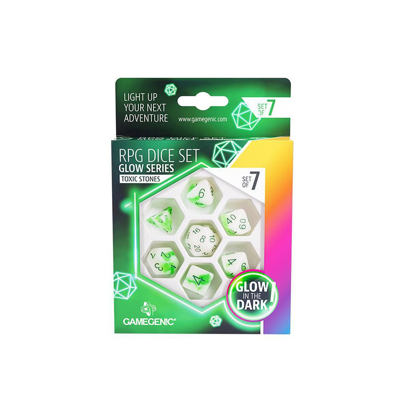 Gamegenic: RPG 7 Piece Dice Set - Glow Series [Choose A Color]