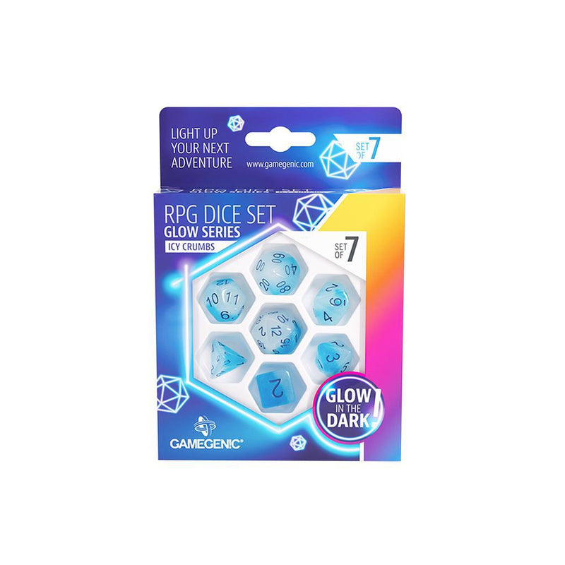 Gamegenic: RPG 7 Piece Dice Set - Glow Series [Choose A Color]