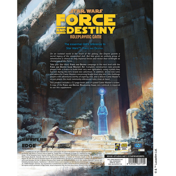 Star Wars: Force & Destiny RPG Game Master's Kit