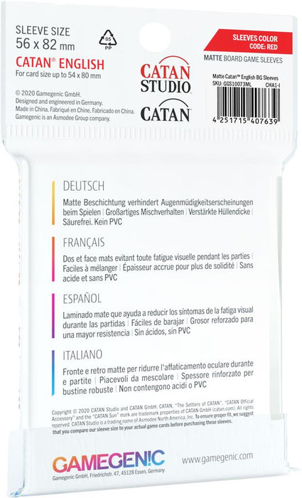 Catan Sleeves: Matte (56x82mm)