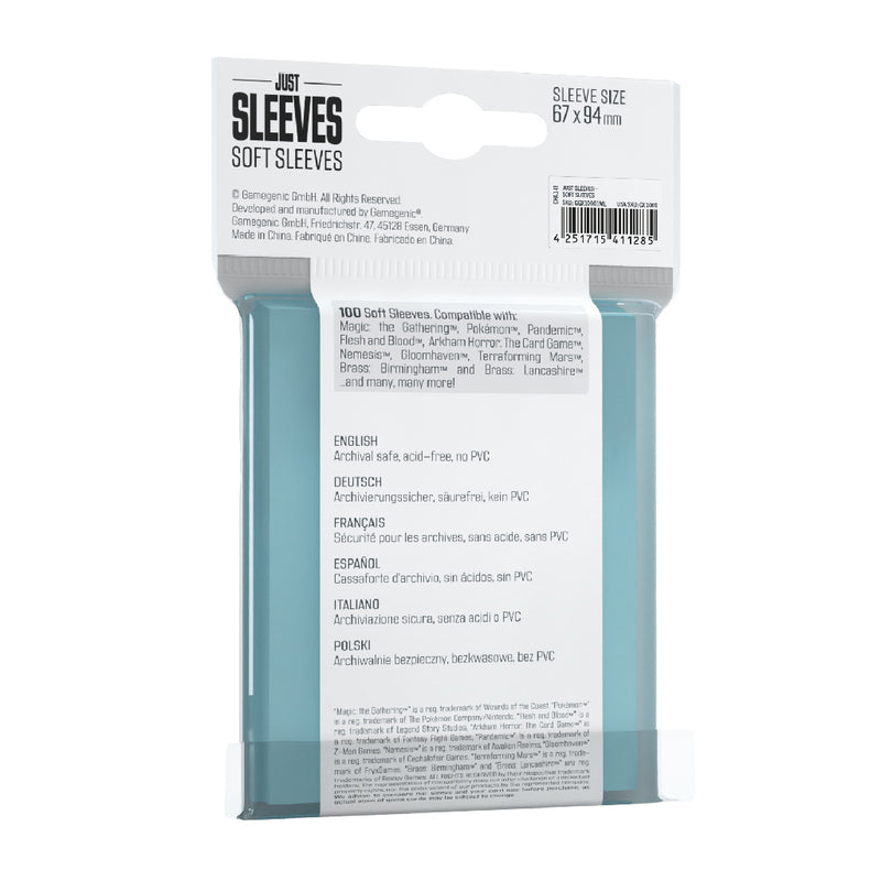 Just Sleeves - Soft Sleeves - 100 Sleeves Clear