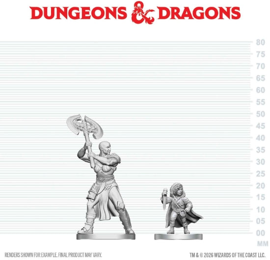 Nolzur's Marvelous Unpainted Miniatures - Goliath Barbarian & Halfing Rogue