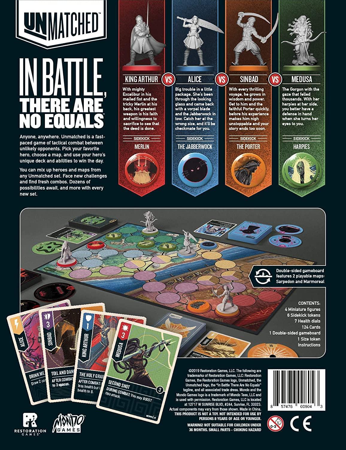 Unmatched: Battle of Legends Vol. 1 - King Arthur, Alice, Medusa, Sinbad