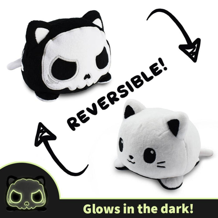 Teeturtle Reversible Plushies - Cat And Skeleton [Choose A Color]