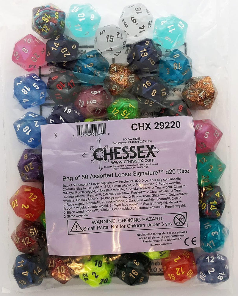 Chessex- D20 Assorted Bag of Dice 29220