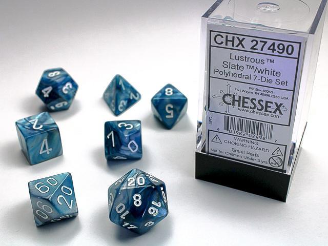 Chessex - Lustrous Polyhedral 7-Die Set [Choose A Color]