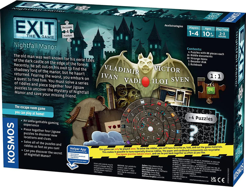 EXIT: Nightfall Manor (With Puzzle)