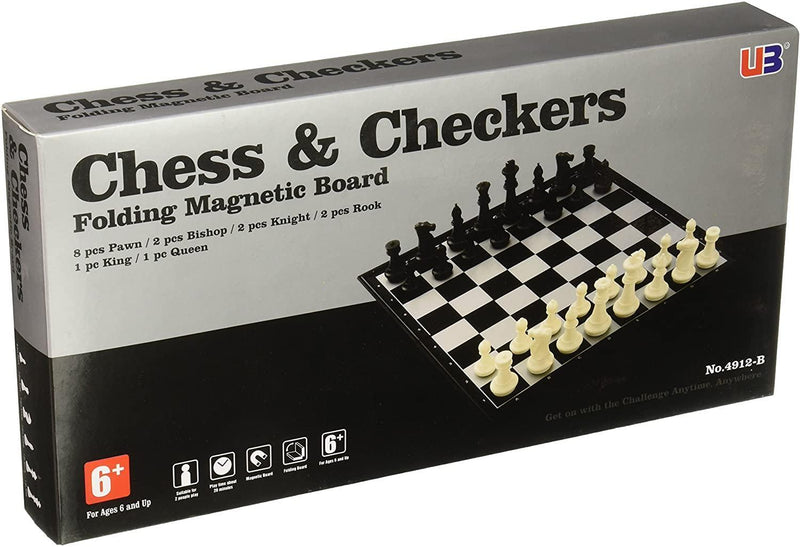 Chess Magnetic & Non-Magnetic Checkers 14" Folding
