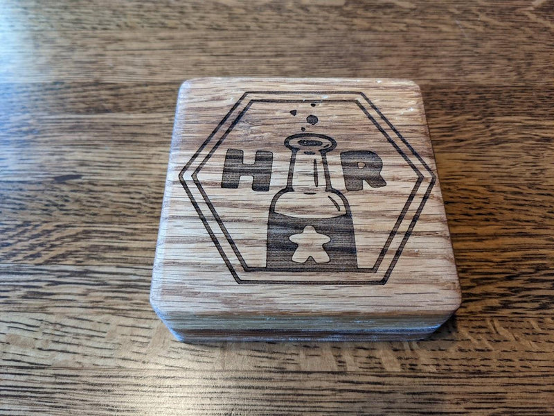 House Rules - Wood Dice Box for 7-Dice Sets
