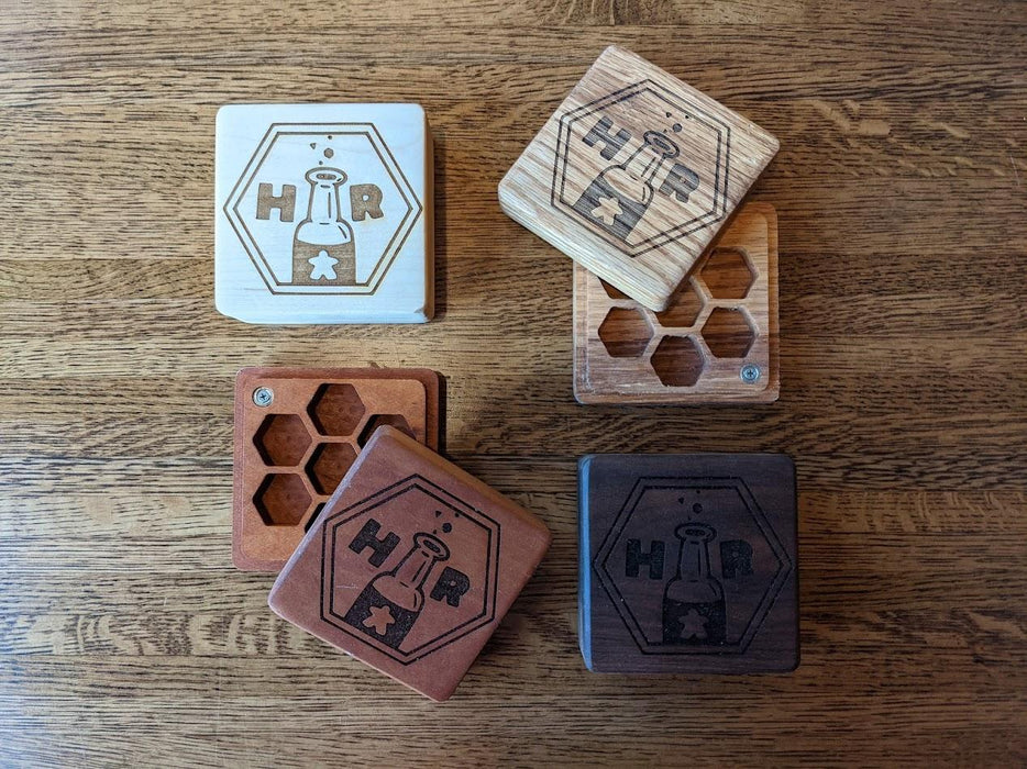 House Rules - Wood Dice Box for 7-Dice Sets