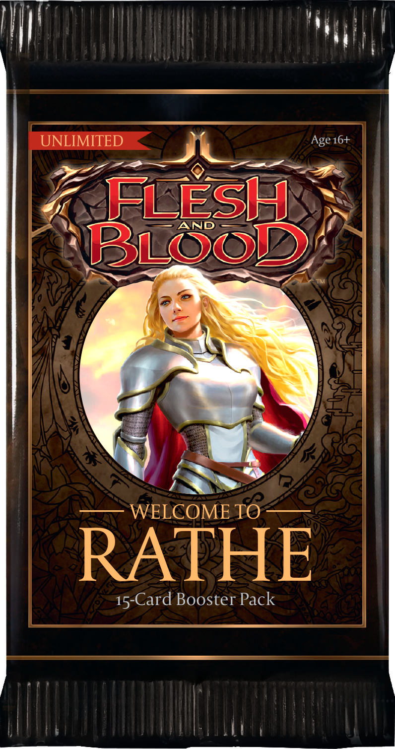 Flesh and Blood TCG: Welcome To Rathe 15-Card Booster Pack (Unlimited Edition)