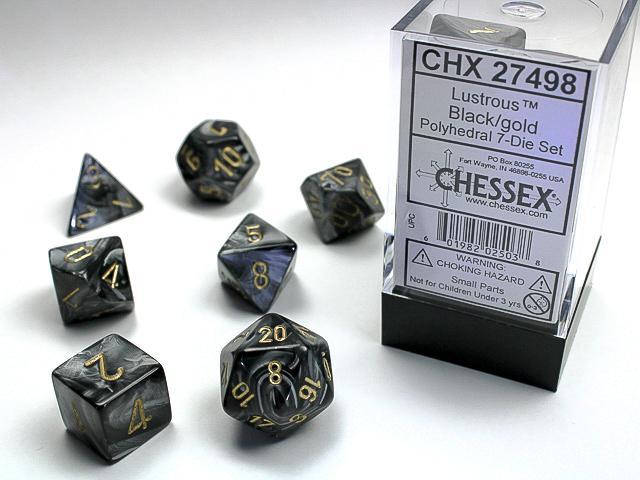 Chessex - Lustrous Polyhedral 7-Die Set [Choose A Color]