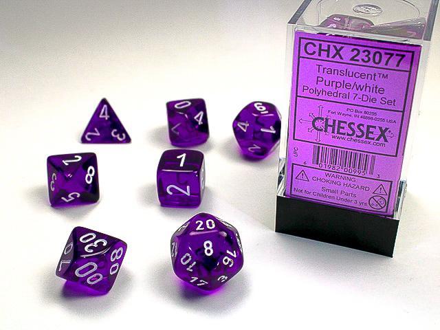 Chessex - Translucent Polyhedral 7-Die Set [Choose Color]