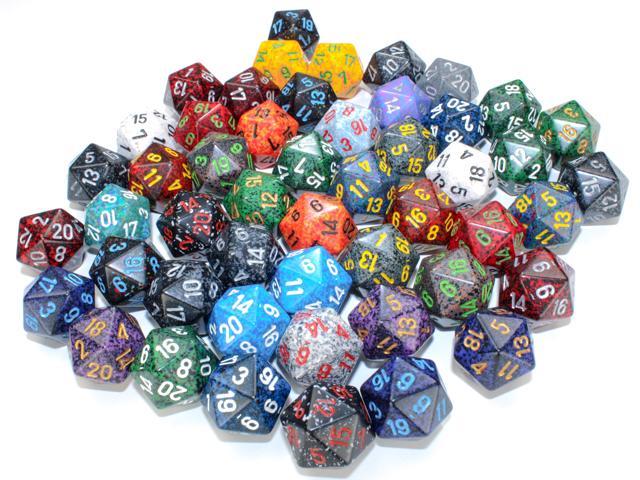 Chessex - Bag Of 50 Assorted Loose D20 Dice [Choose A Color]