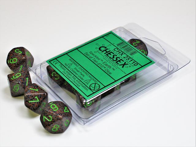 Chessex - Speckled Set Of Ten D10 Dice [Choose Color]