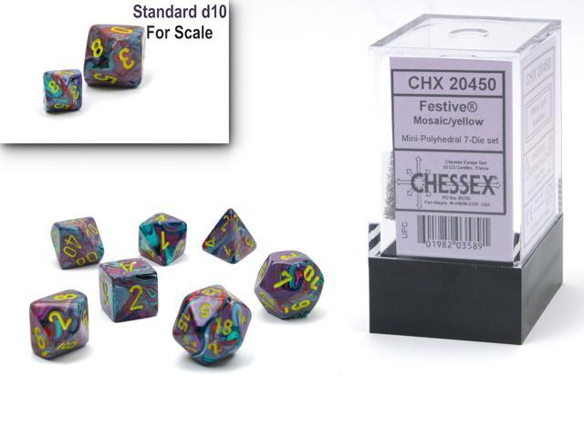 Chessex - Festive Mini-Polyhedral 7-Die Set [Choose A Color]