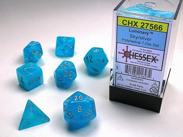 Chessex - Luminary Polyhedral 7-Die Set [Choose Color]