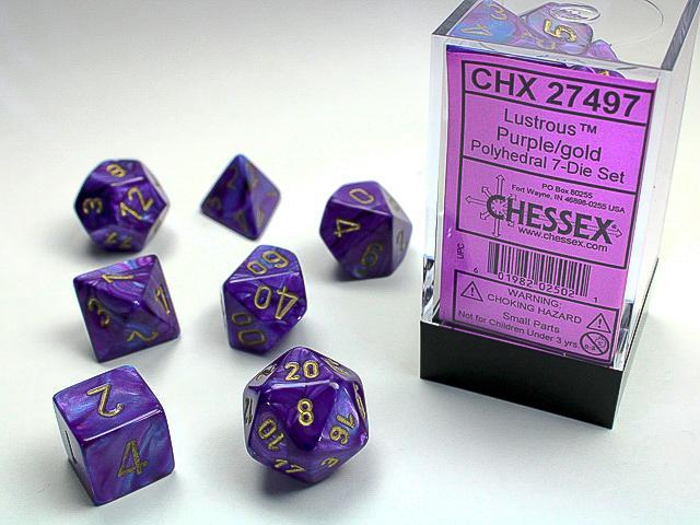 Chessex - Lustrous Polyhedral 7-Die Set [Choose A Color]