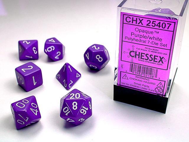 Chessex - Opaque Polyhedral 7-Die Set [Choose A Color]