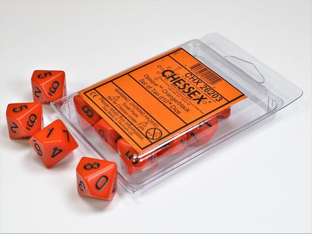 Chessex - Opaque Set of Ten D10 Dice [Choose A Color]