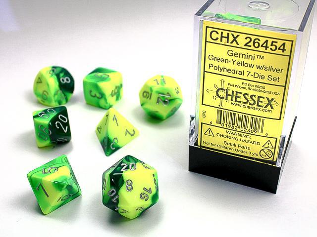 Chessex - Gemini Polyhedral 7-Die Set [Choose A Color]