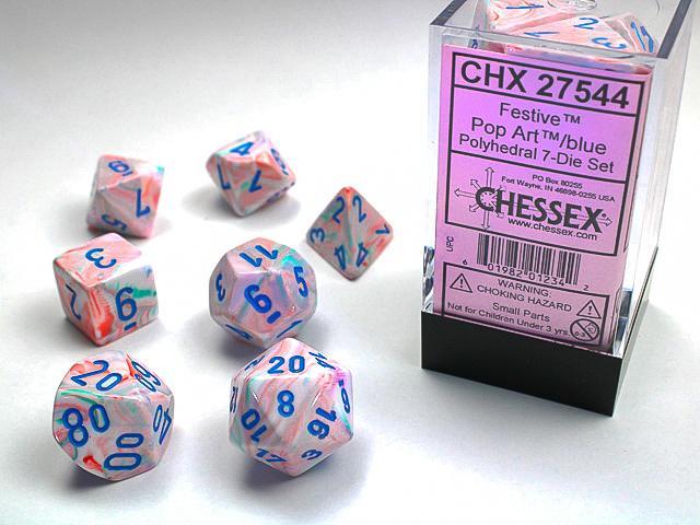 Chessex - Festive Polyhedral 7-Die Set [Choose A Color]