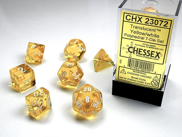 Chessex - Translucent Polyhedral 7-Die Set [Choose Color]