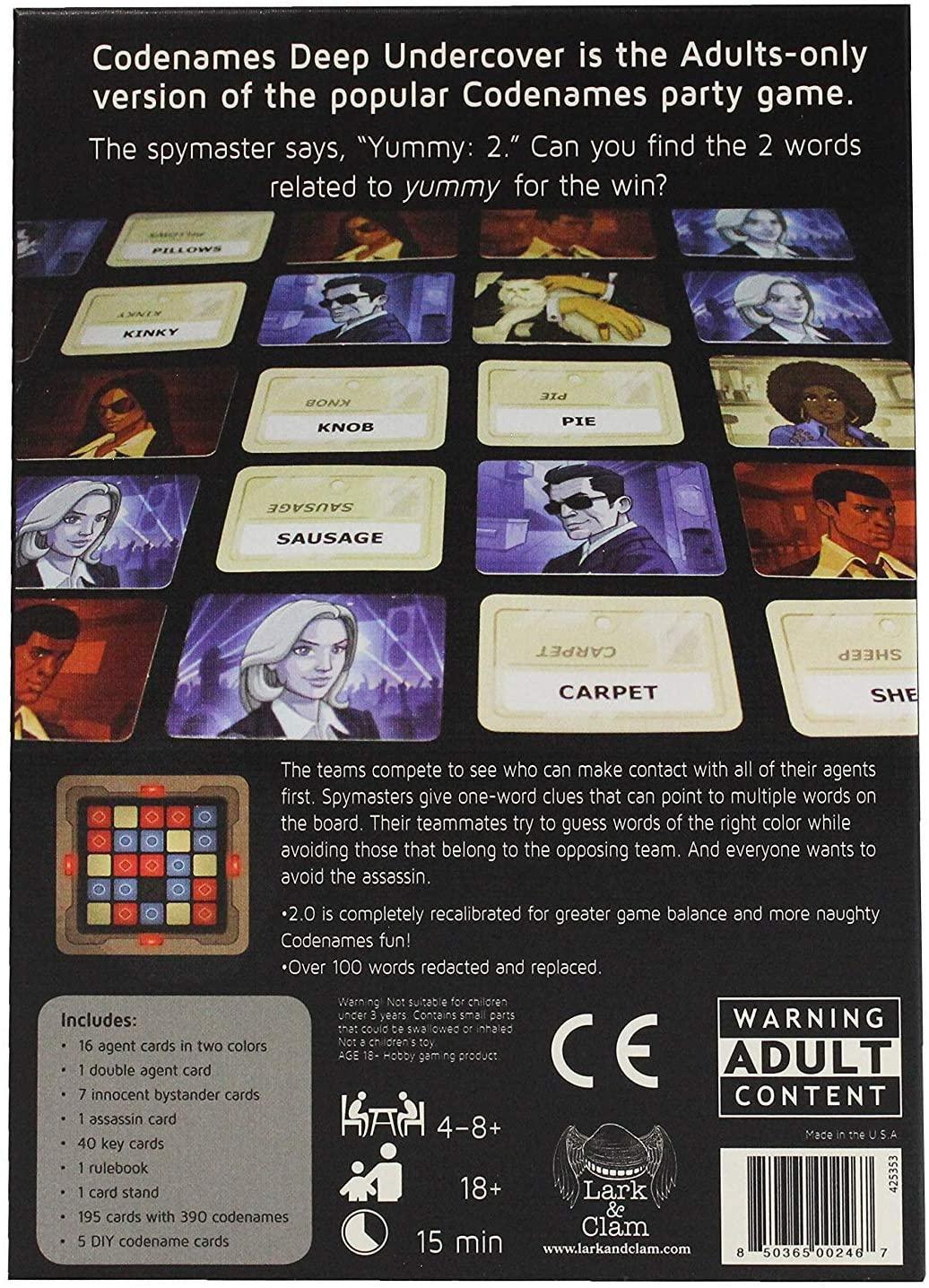 Codenames: Deep Undercover 2.0 Adult Only Version