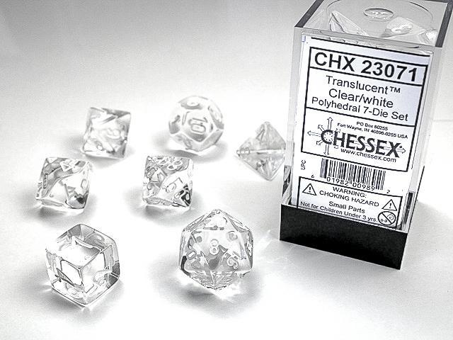 Chessex - Translucent Polyhedral 7-Die Set [Choose Color]